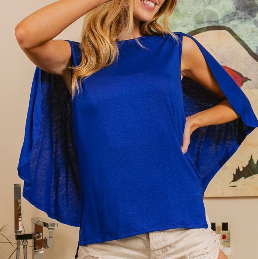 Royal Fold Back Draped Top